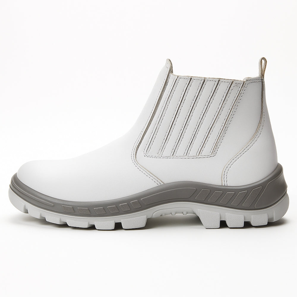 Botina de Segurança Elástico Bico Composite Microfibra Branca Marluvas 70B19 C