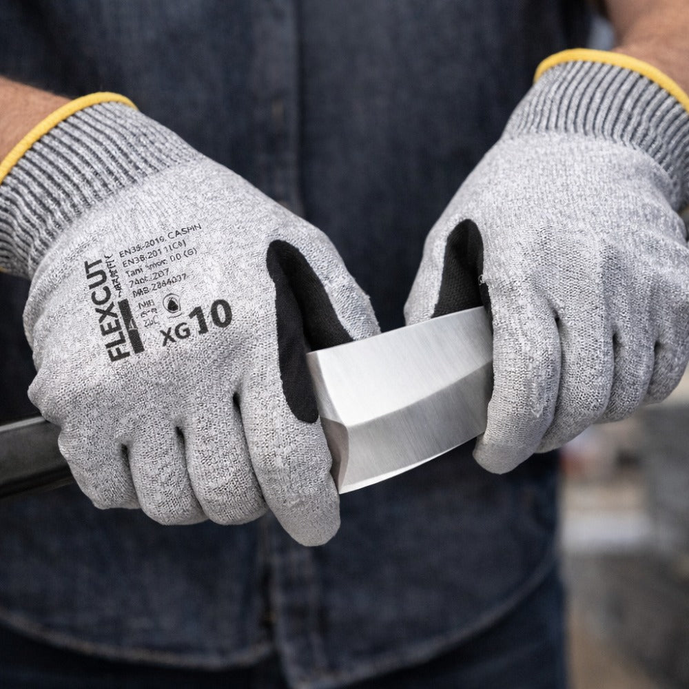 Luva de Proteção Anticorte Polietileno e PU Cinza Danny Flexcut DA-45.400 C.A 33997