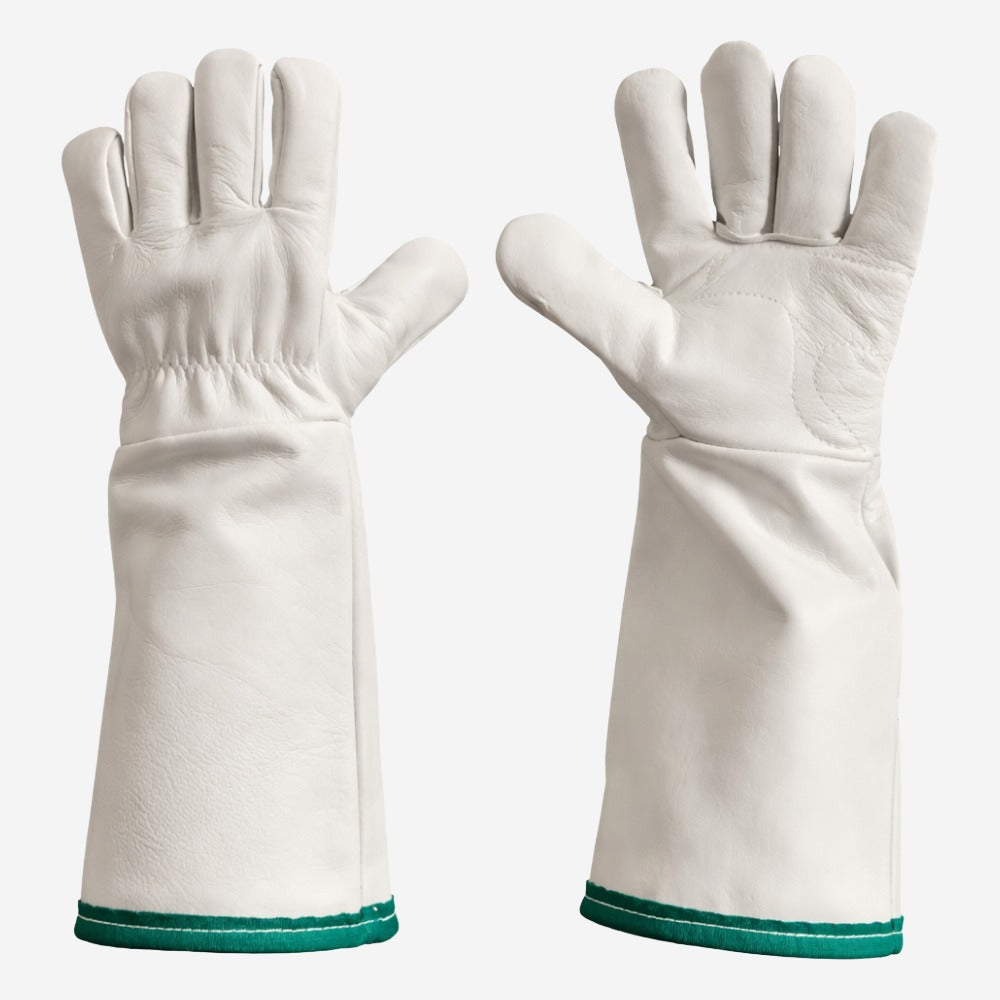 Luva de Proteção Couro Vaqueta Com Reforço Entre Polegar e Indicador Punho 20 cm Fena Luvas C.A 41152