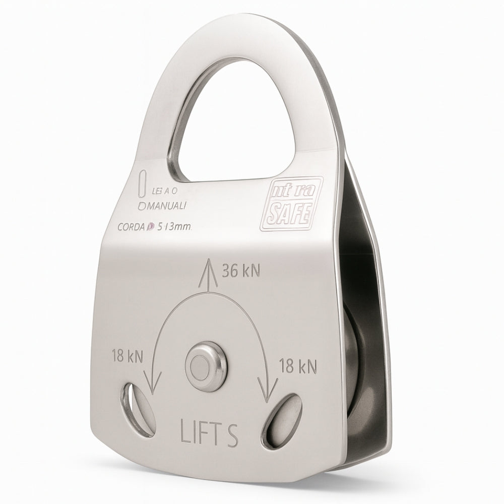 Polia Simples de Duralumínio Para Cordas de 13mm 36 kN Ultra Safe Simples Lift S USP400860100