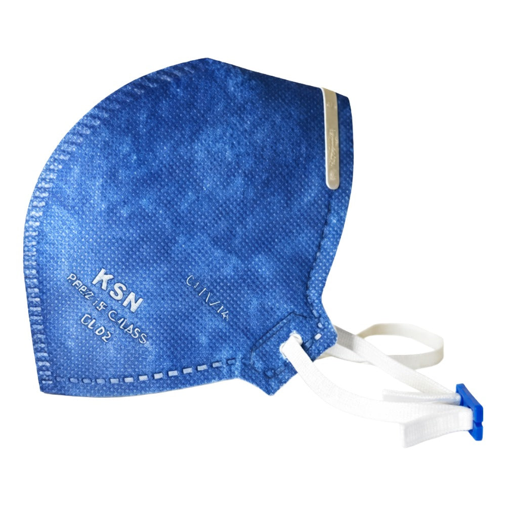 Respirador Descartável PFF-2 Azul Sem Válvula Com Elástico Na Nuca KSN 10.02 C.A 8357