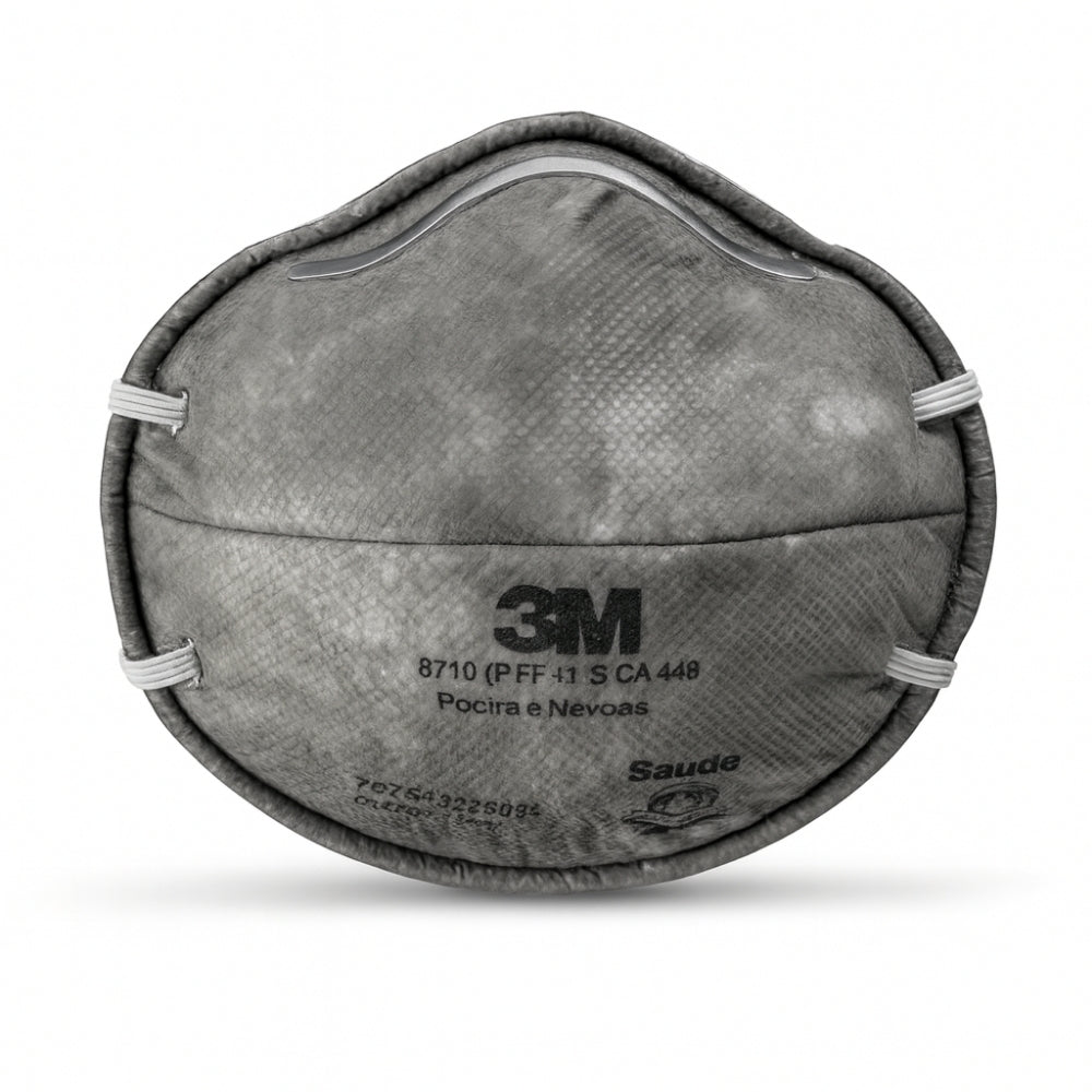Respirador Descartável Tipo Concha PFF-1 Carvão Ativo Elástico na Nuca 3M 8713 HB004119085 CA 448