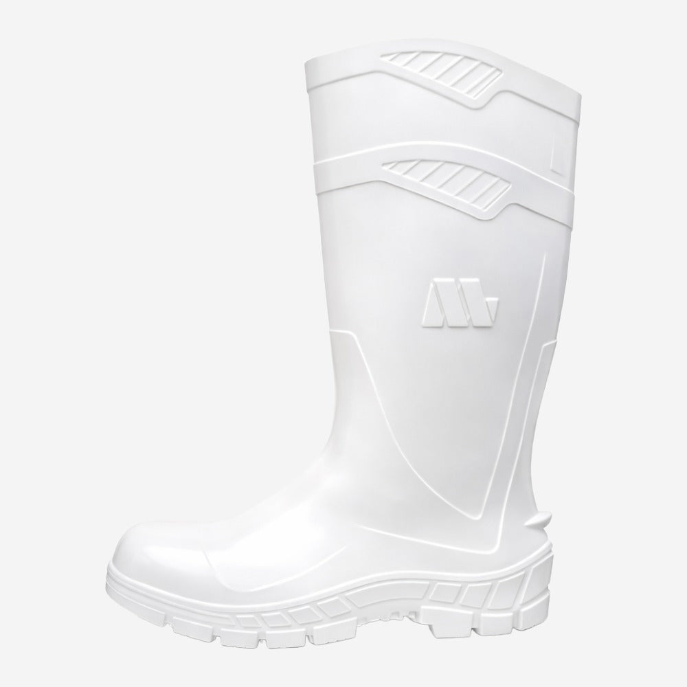 Bota de PVC Cano Longo 32cm Branca Com Forro Solado Antiderrapante Marluvas 100AWORKF CA BR C.A 40754