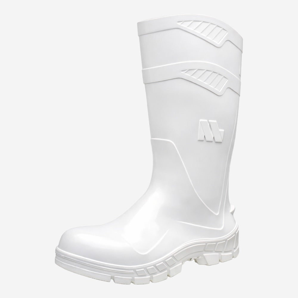 Bota de PVC Cano Longo 32cm Branca Com Forro Solado Antiderrapante Marluvas 100AWORKF CA BR C.A 40754