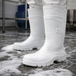 Bota de PVC Cano Longo 32cm Branca Com Forro Solado Antiderrapante Marluvas 100AWORKF CA BR C.A 40754