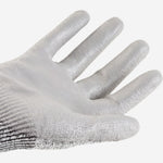 Luva de Proteção Anticorte HPPE Cinza Com Banho De PU na Palma Punho Tricotado Volk Cut  10.15.180.09 C.A 37266