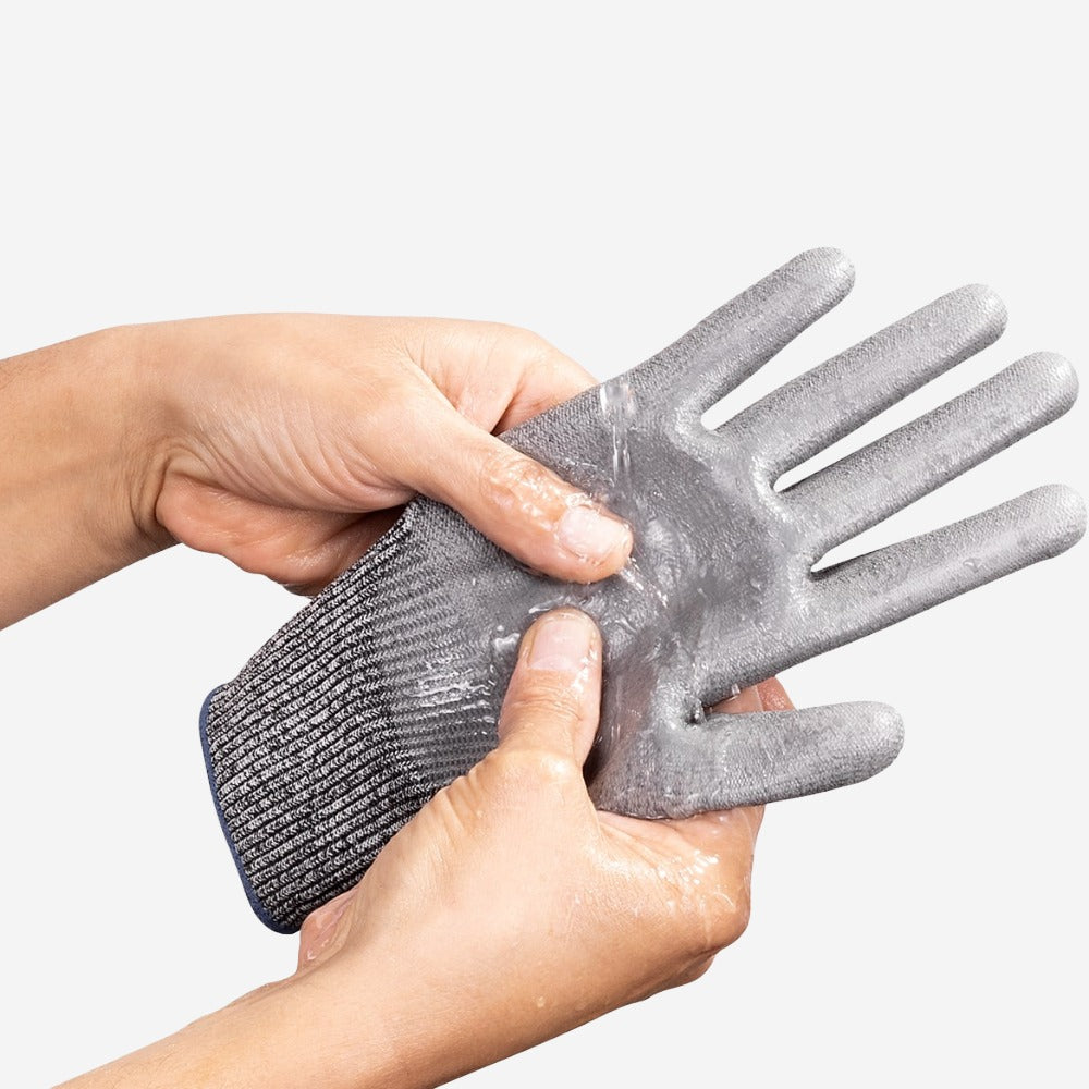 Luva de Proteção Anticorte HPPE Cinza Com Banho De PU na Palma Punho Tricotado Volk Cut  10.15.180.09 C.A 37266