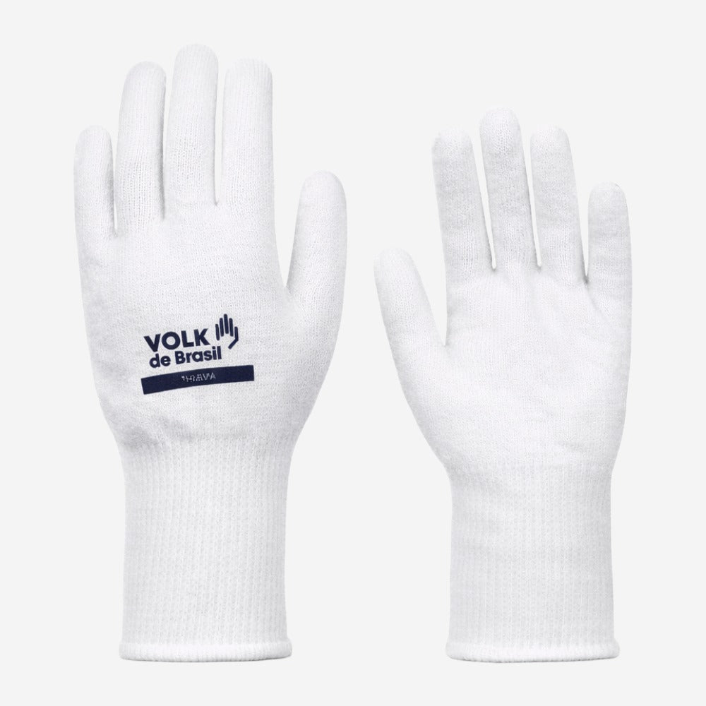 Luva de Proteção Baixas e Altas Temperaturas Até 250º C Tricotada em Poliéster e Spandex Branco 
