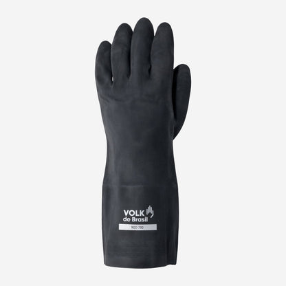 Luva de Proteção Abrasão Produtos Químicos Altas Temperaturas Até 250º C Neoprene Verde Com Forro em Algodão Volk Neo 780 10.40.018.07 C.A 16977