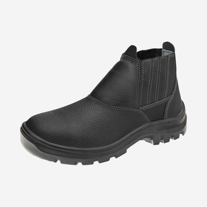 Botina de Segurança Elástico Bico PVC Couro Preto Marluvas 10VB48 BP C.A 43377