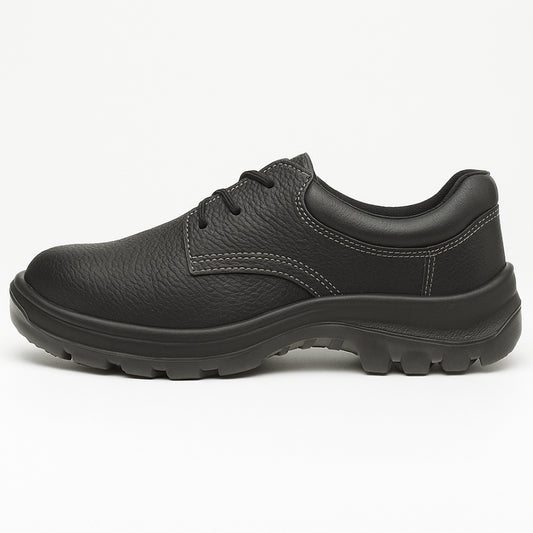 Sapato de Segurança Cadarço Bico PVC Couro Preto Marluvas 10VS48 BP CA 43336