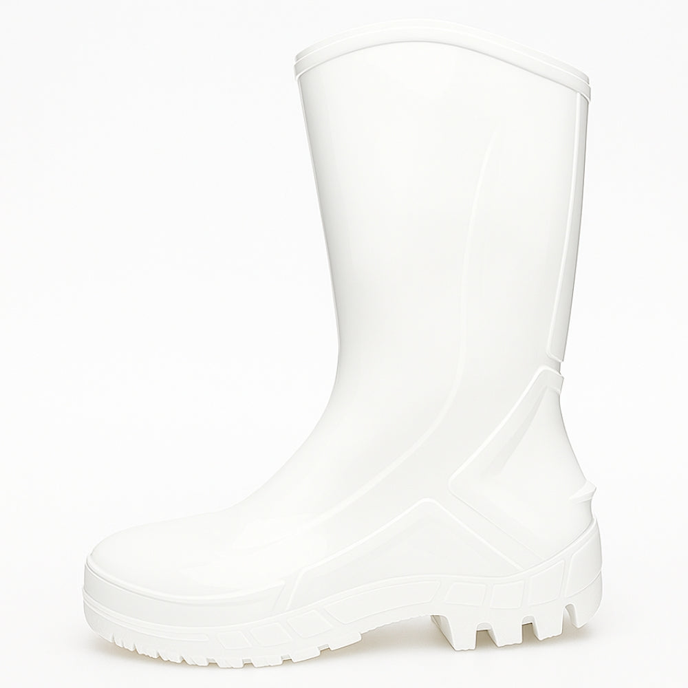 Bota de PVC Cano Médio 25cm Branca Solado Antiderrapante Marluvas 110VFLEX CA 42291