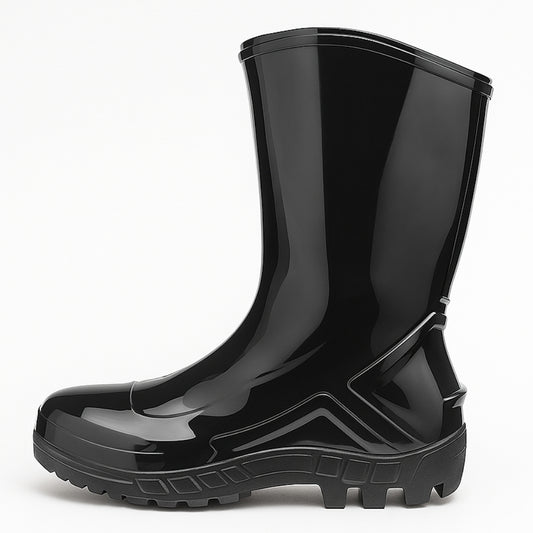 Bota de PVC Cano Médio 25cm Preta Solado Antiderrapante Marluvas 110VFLEX CA 42291