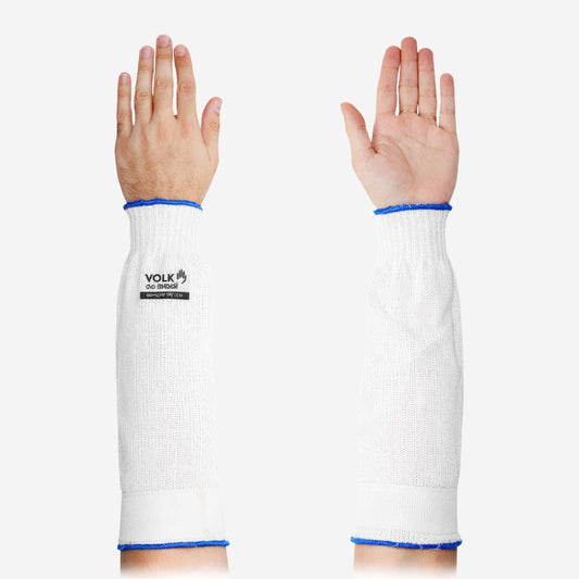 Mangote de Proteção Contra Rasgos Anticorte Tricotado em Fibra de Vidro Polietileno Fibra Sintética Branca 50cm Ajuste em Velcro Volk SpecVdB 50 13.22.232.06 C.A 36870
