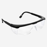 Óculos de Segurança Incolor Frontal e Lateral Lente em Policarbonato Antirrisco Haste Preta Volk Vvision 100 24.24.288.11 C.A 42716