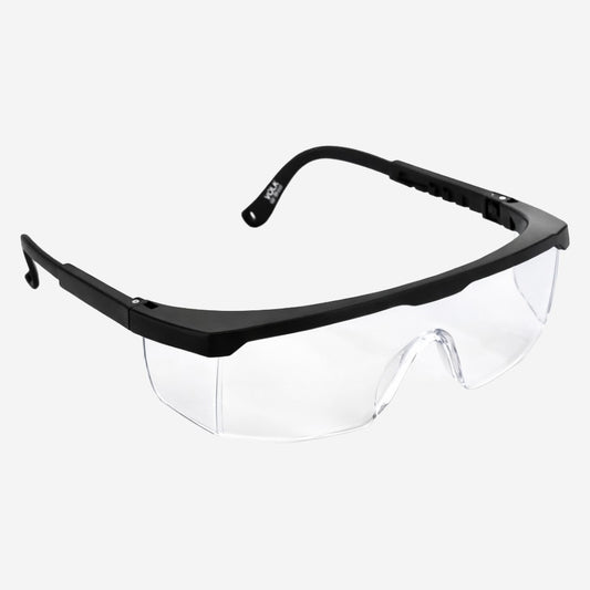Óculos de Segurança Incolor Frontal e Lateral Lente em Policarbonato Antirrisco Haste Preta Volk Vvision 100 24.24.288.11 C.A 42716