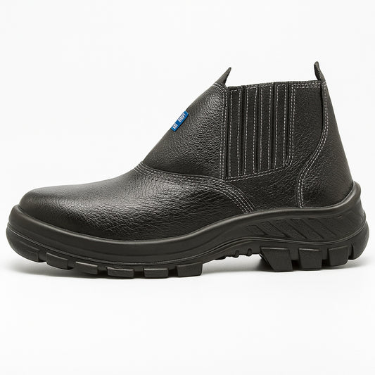 Botina de Segurança Elástico Bico Composite Palmilha Antiperfuro Couro Preto Marluvas 30B19 CPAP CA 47225