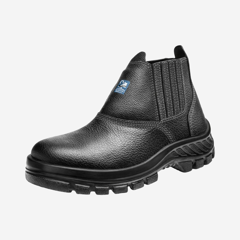 Botina de Segurança Elástico Bico Composite Couro Preto Marluvas 30B19 C 47459