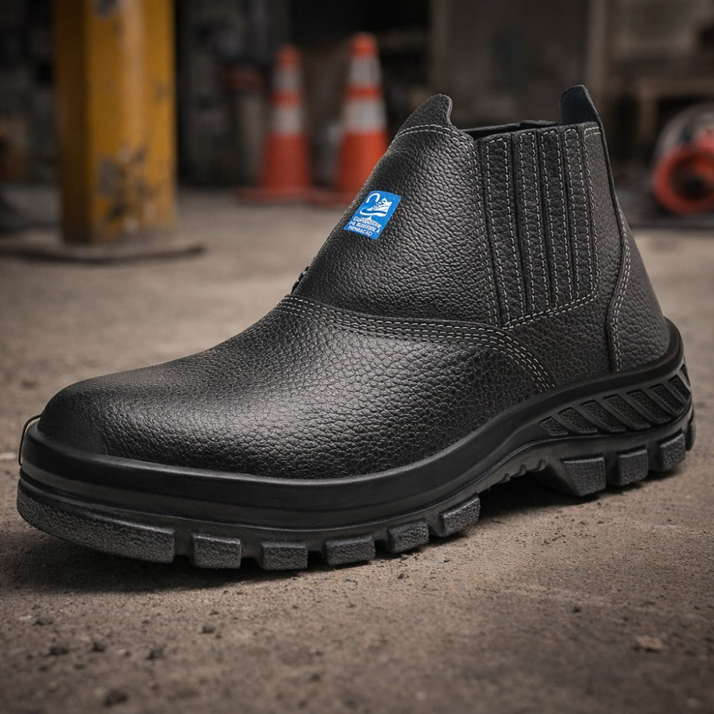 Botina de Segurança Elástico Bico Composite Couro Preto Marluvas 30B19 C 47459