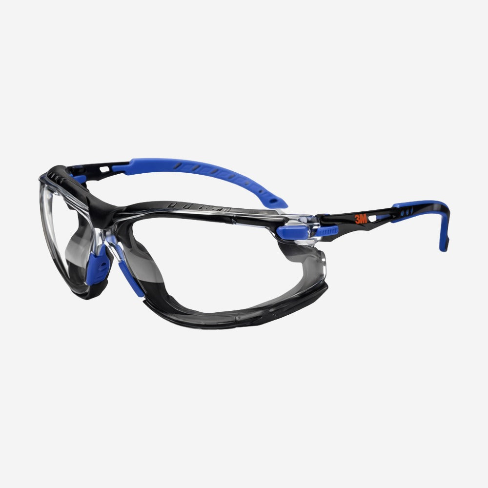 Kit Óculos de Segurança Azul Com Espuma e Elástico Antirrisco Antiembaçante 3M Solus 1000 HB004824221 C.A 39190