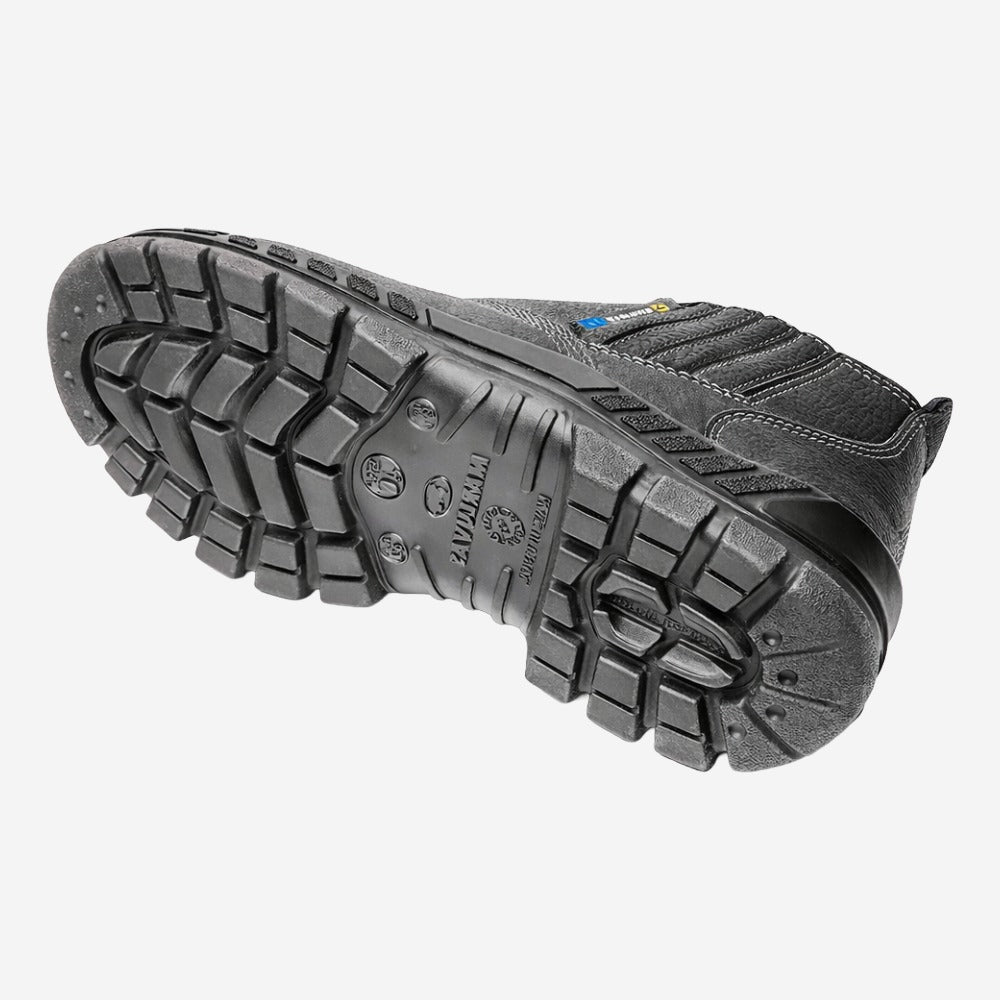 Botina de Segurança Elástico Bico PVC Couro Preto Marluvas 50B19 BP ANTIESTATICO C.A 12160