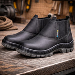 Botina de Segurança Elástico Bico PVC Couro Preto Marluvas 50B19 BP ANTIESTATICO C.A 12160