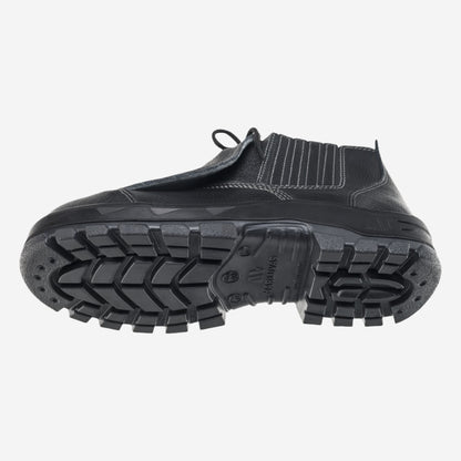 Botina de Segurança Elástico Bico Composite Metatarso Palmilha Antiperfuro Couro Preto Marluvas 50B19 MEX CPAP C.A 46301