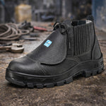 Botina de Segurança Elástico Bico Composite Metatarso Palmilha Antiperfuro Couro Preto Marluvas 50B19 MEX CPAP C.A 46301