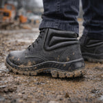 Botina de Segurança Cadarço Bico PVC Couro Preto Marluvas 50B22 BP C.A 46492