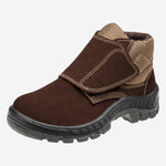 Botina de Segurança Velcro Bico PVC Couro Nobuck Marrom Café Marluvas 50B26 CB VEL BP C.A 43273