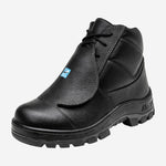 Botina de Segurança Manobreiro Cadarço Bico Composite Metatarso Palmilha Antiperfuro Couro Preto Marluvas 50B29 MEX CPAP SRV C.A 47069