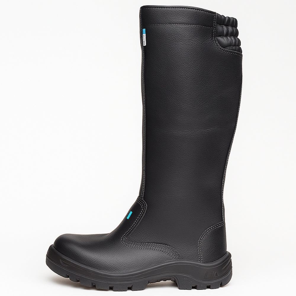 Coturno Militar Zíper Bico Composite Palmilha Antiperfuro Couro Preto Marluvas 50C32 MAT CPAP CA 45802