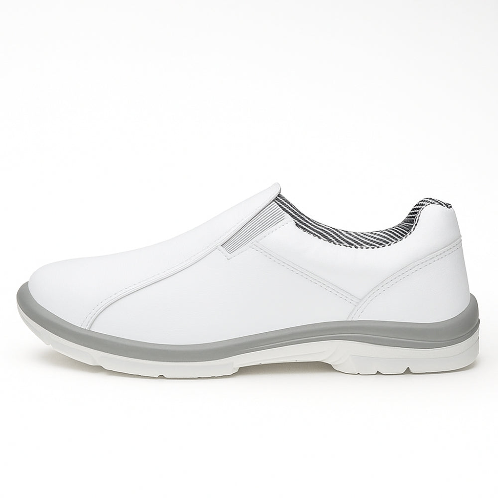 Tênis Ocupacional Elástico Bico True Line Couro Baby Branco Marluvas 50F61 SRV CA 47110