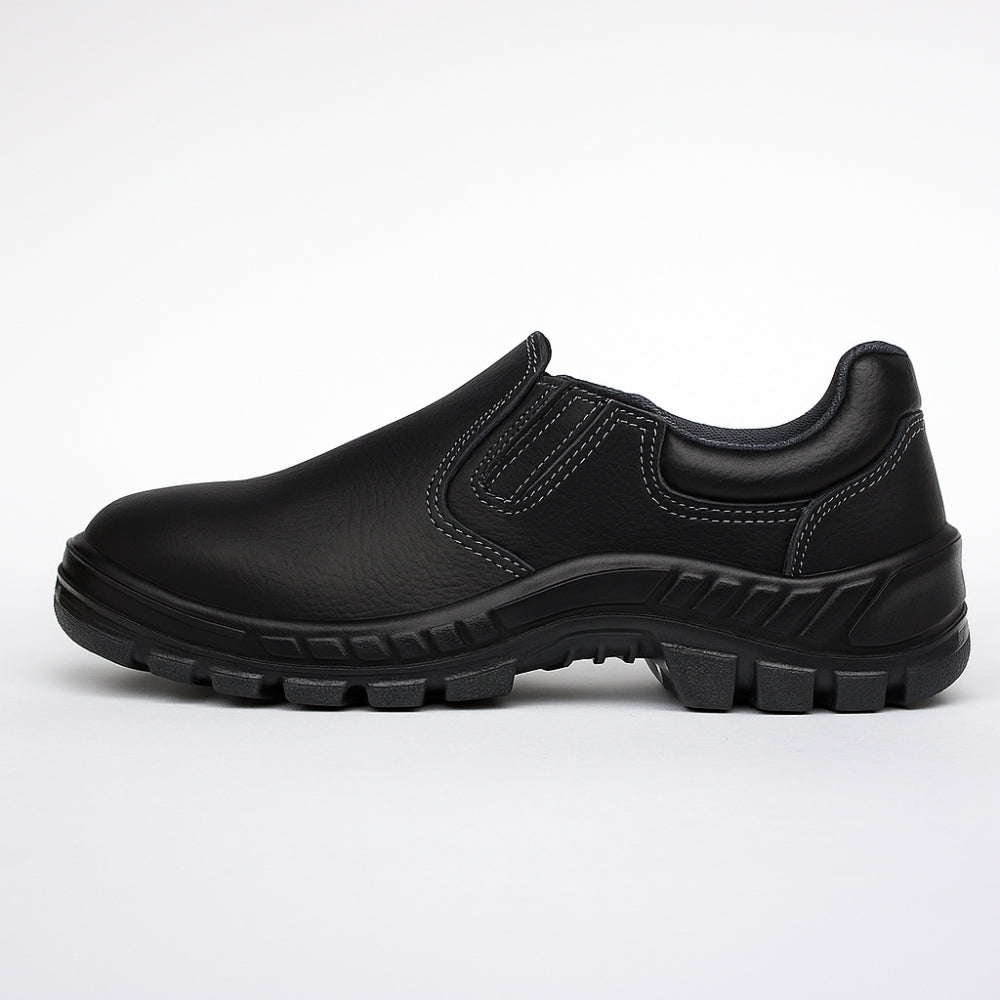 Tênis de segurança Elástico Bico PVC Couro Preto Marluvas 50T19 BP CA 44350