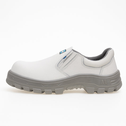 Sapato de Segurança Elástico Bico Composite Couro Branco Marluvas 50T19 C CA 45917