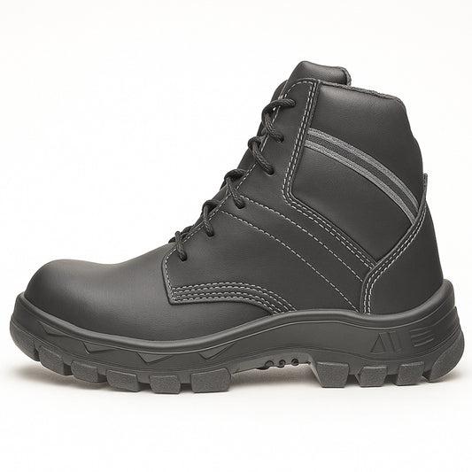 Botina de Segurança Cadarço Bico Composite Palmilha Antiperfuro Microfibra Preta Marluvas 70B29 CPAP CA 34550