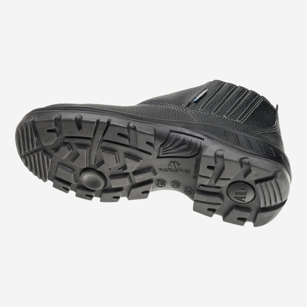 Botina de Segurança Elástico Bico PVC Couro Preto Marluvas 95B19 BP C.A 41419