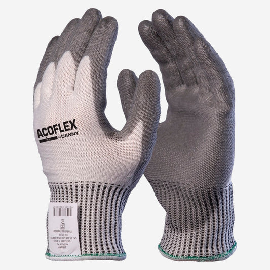 Luva de Proteção Anticorte Abrasão Polietileno e Fio de Aço Cinza Danny Açoflex DA-12.300 C.A 27118