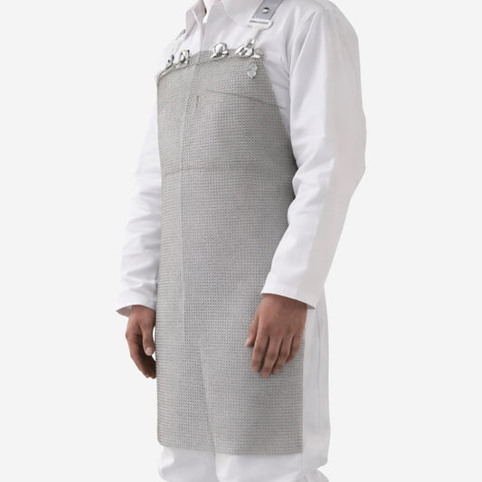 Avental de Proteção em Malha de Aço 56x60cm Ajustável Para Açougueiros Leal C.A 42146