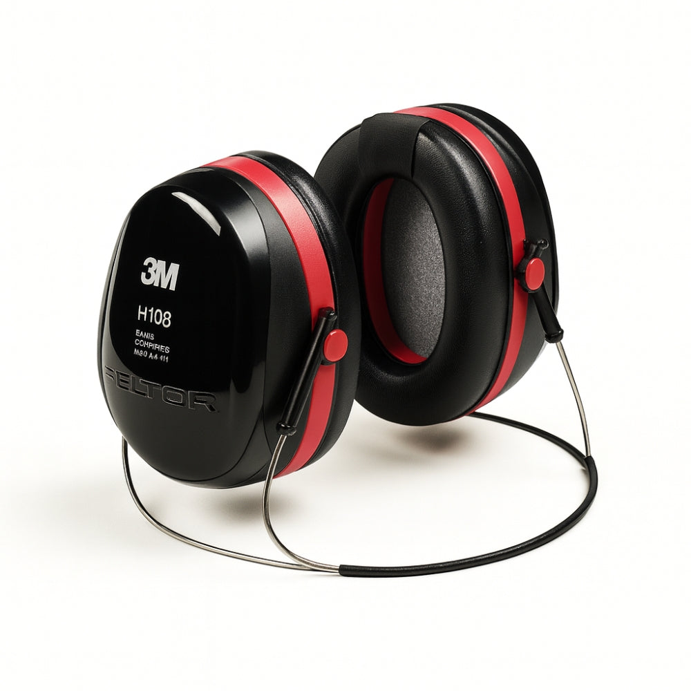 Abafador de Ruídos Tipo Concha 24 dB Preto e Vermelho 3M Peltor H10B CA 13633 HB004060628