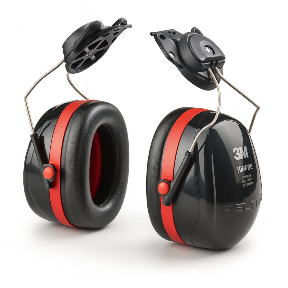 Abafador de Ruídos Tipo Concha 22 dB Acoplável ao Capacete 3M Preto e Vermelho 3M Peltor H10P3E CA 29705 HB004060636
