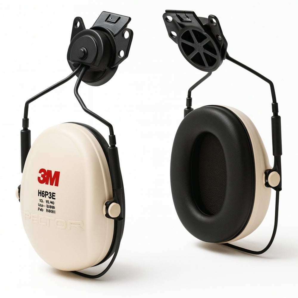 Abafador de Ruídos Tipo Concha 17 dB Acoplável ao Capacete 3M Bege Claro 3M H6P3E CA 29706 HB004153597