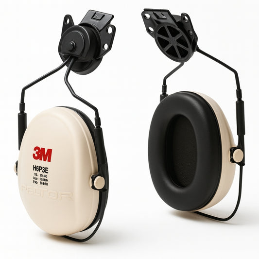 Abafador de Ruídos Tipo Concha 17 dB Acoplável ao Capacete 3M Bege Claro 3M H6P3E CA 29706 HB004153597