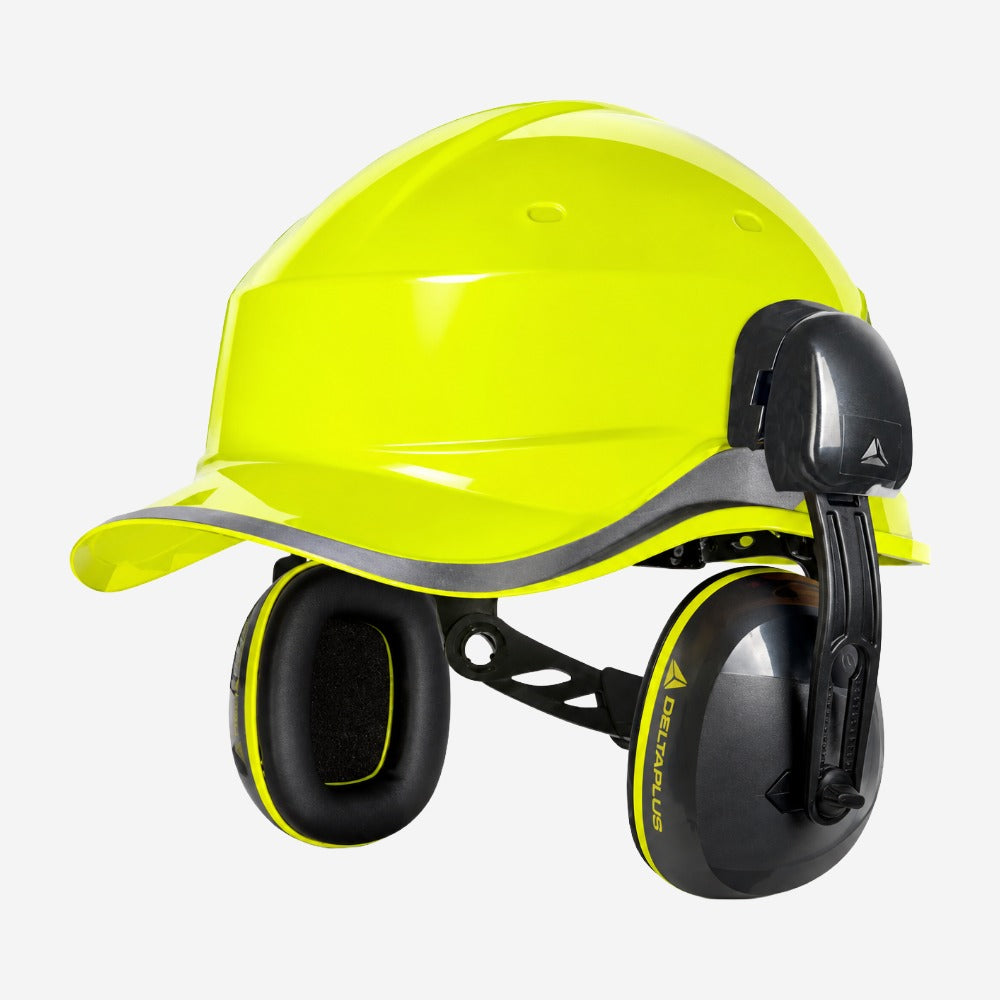 Abafador de Ruídos Acoplável ao Capacete SNR 26 dB em ABS para Construção Mineração e Indústria Delta Plus INTERLAGOS LIGHT HE CA 47827