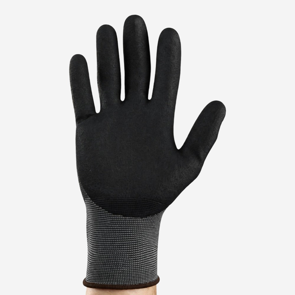 Luva de Proteção Abrasão Tricotada Espuma de Nitrilo Preta e Cinza Ansell HyFlex 11-840 C.A 33392