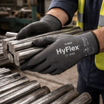 Luva de Proteção Abrasão Tricotada Espuma de Nitrilo Preta e Cinza Ansell HyFlex 11-840 C.A 33392
