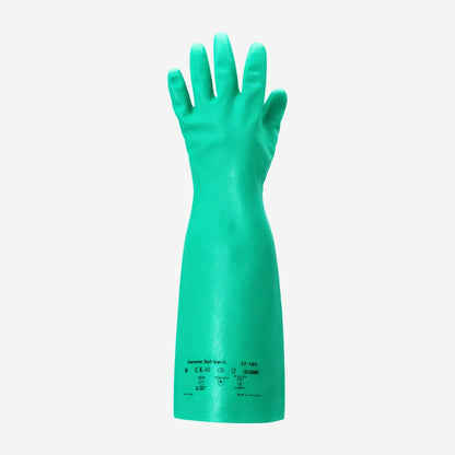 Luva de Proteção Produtos Químicos Nitrílica Verde 45,7cm Ansell AlphaTec Solvex 37-185 C.A 12598