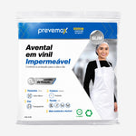 Avental Impermeável de PVC Branco 0,90x1,20m 0,25mm com Fitilho Prevemax RAVE00067 CA 44668