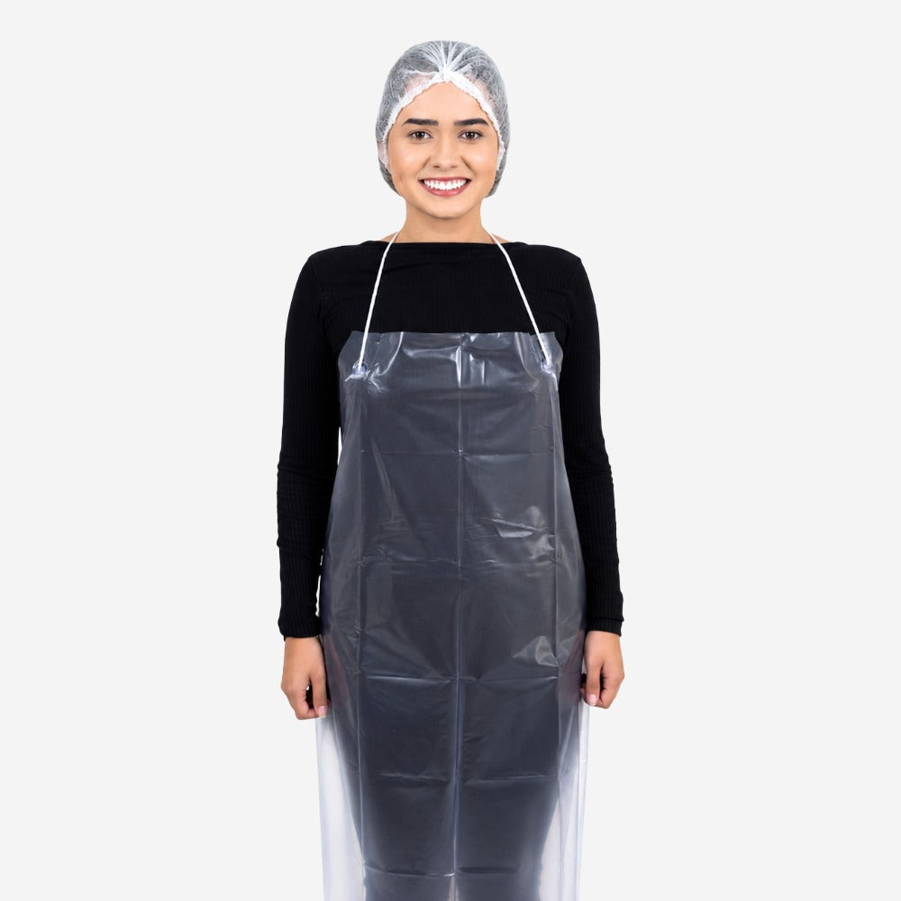 Avental Impermeável de PVC Transparente com Cordão de Silicone Solto Prevemax RAVE00020