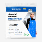 Avental Impermeável de Vinil Azul 0,80x1,57m com Cordão de Fitilho Prevemax PRAVE00059 CA 44664